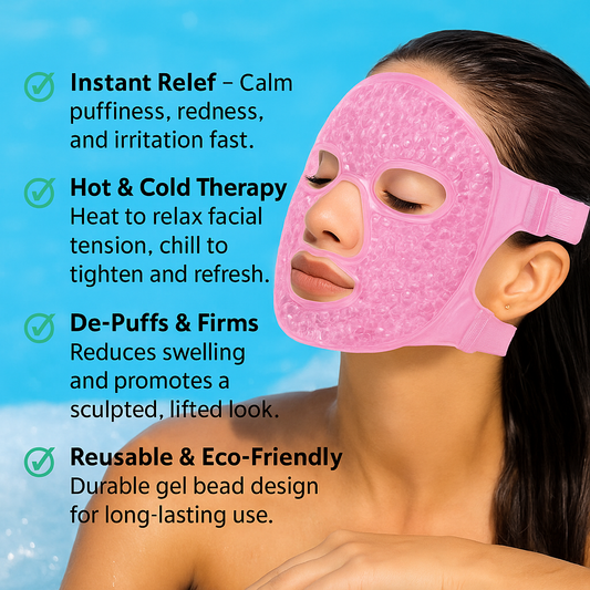 Snorglo CryoTherapy Facial Mask – Hot & Cold Bead Therapy
